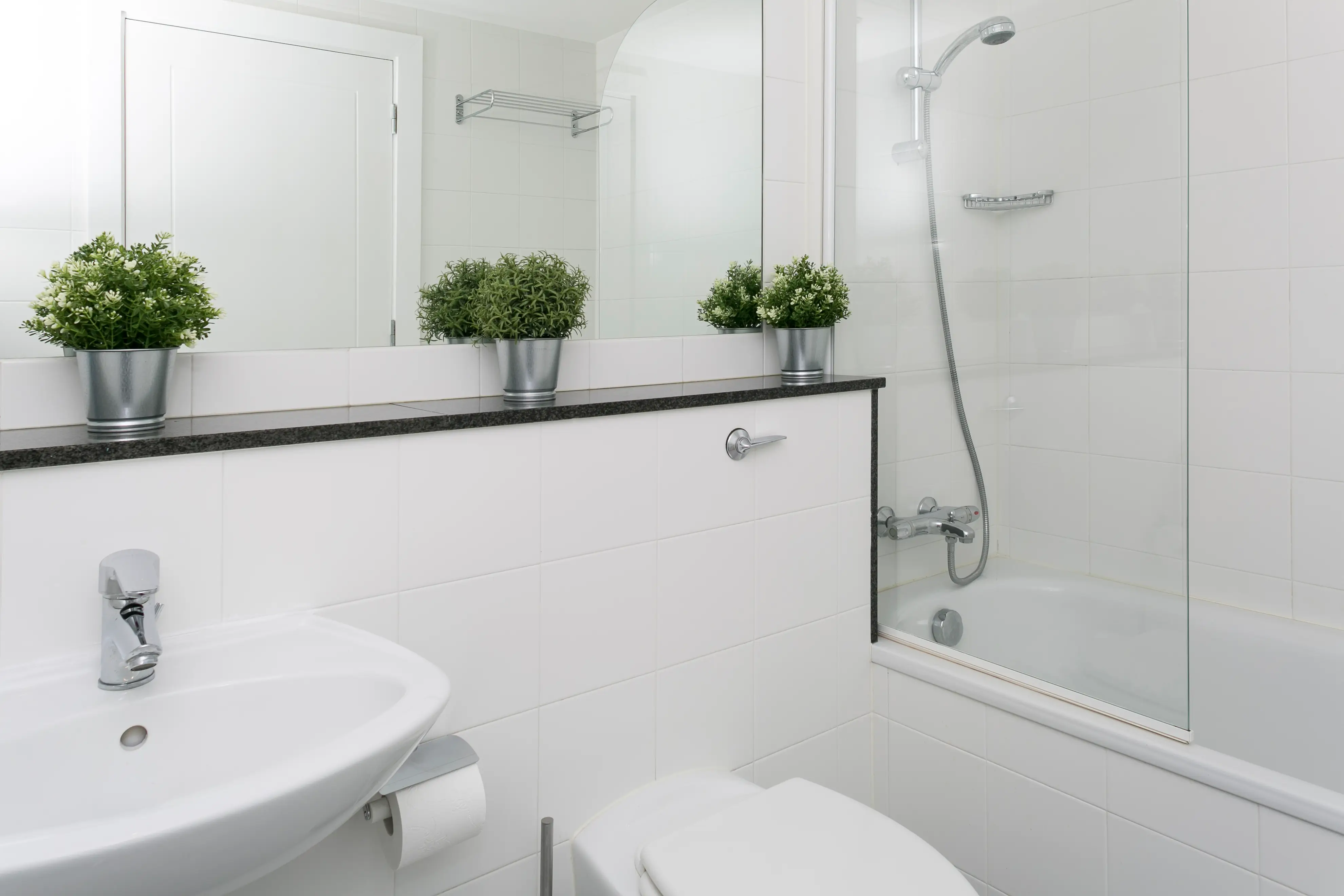 Luxury bathroom with modern fittings