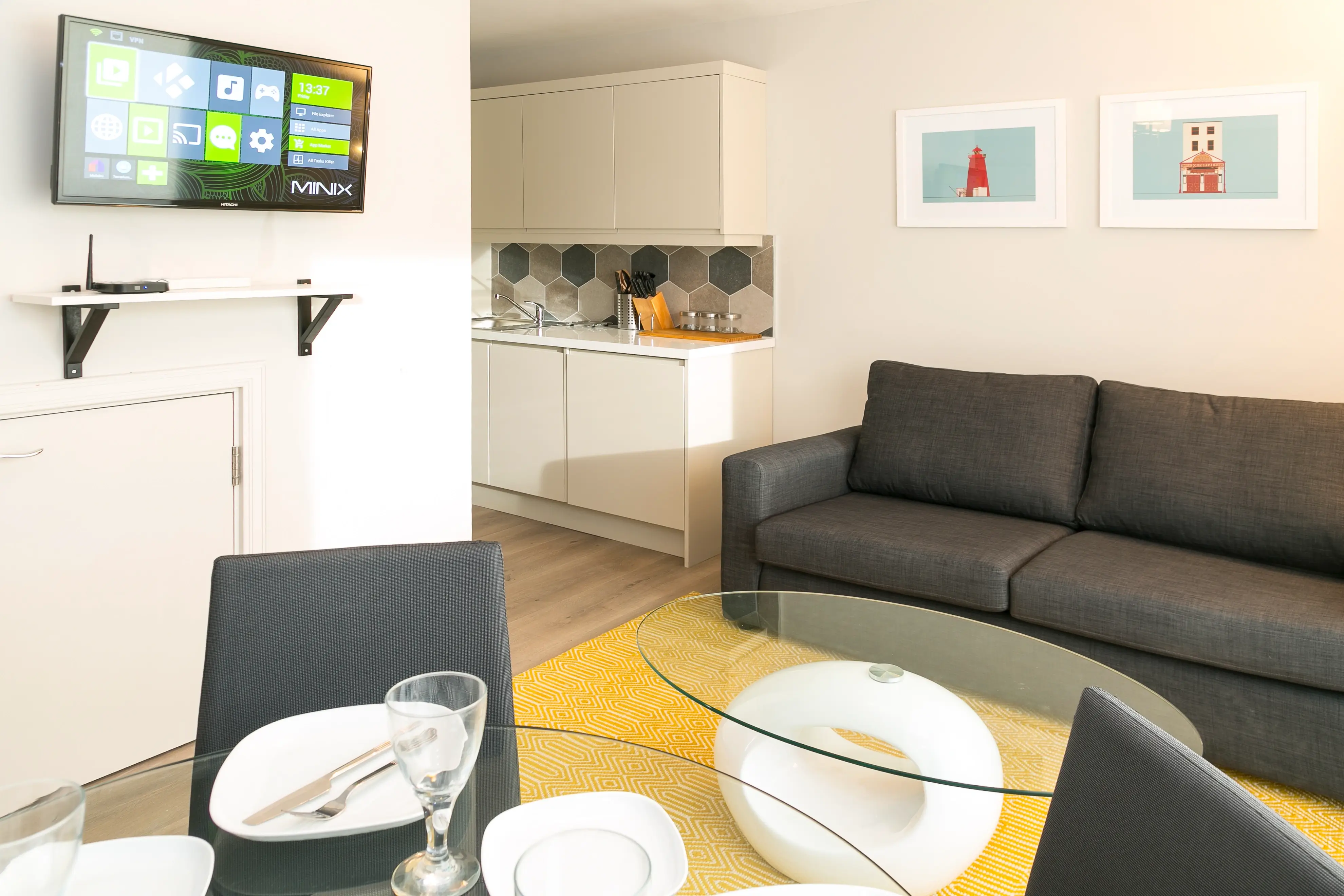 Corporate apartment with modern furnishings